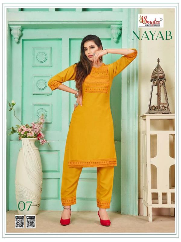 Smylee Nayab Rayon Fancy Kurti With Bottom Online